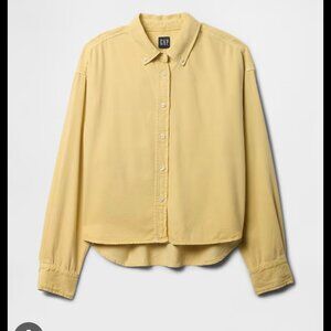 Gap UltraSoft Denim Crop Big Shirt